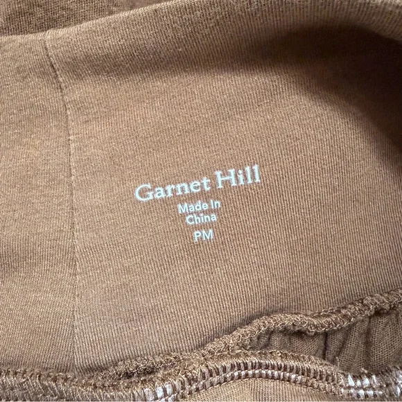 Garnet Hill Favorite Maxi Knit Skirt Sandalwood Brown Pockets Size Medium Petite - Picture 4 of 10